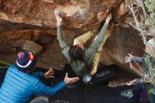 Bouldering in Hueco Tanks on 11/26/2019 with Blue Lizard Climbing and Yoga

Filename: SRM_20191126_1544520.jpg
Aperture: f/5.0
Shutter Speed: 1/250
Body: Canon EOS-1D Mark II
Lens: Canon EF 50mm f/1.8 II