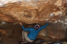 Bouldering in Hueco Tanks on 11/26/2019 with Blue Lizard Climbing and Yoga

Filename: SRM_20191126_1554251.jpg
Aperture: f/5.6
Shutter Speed: 1/250
Body: Canon EOS-1D Mark II
Lens: Canon EF 50mm f/1.8 II