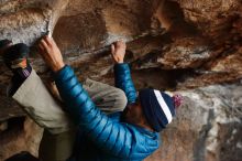 Bouldering in Hueco Tanks on 11/26/2019 with Blue Lizard Climbing and Yoga

Filename: SRM_20191126_1605090.jpg
Aperture: f/4.0
Shutter Speed: 1/250
Body: Canon EOS-1D Mark II
Lens: Canon EF 50mm f/1.8 II