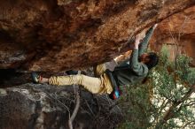 Bouldering in Hueco Tanks on 11/26/2019 with Blue Lizard Climbing and Yoga

Filename: SRM_20191126_1607020.jpg
Aperture: f/5.0
Shutter Speed: 1/250
Body: Canon EOS-1D Mark II
Lens: Canon EF 50mm f/1.8 II