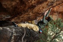 Bouldering in Hueco Tanks on 11/26/2019 with Blue Lizard Climbing and Yoga

Filename: SRM_20191126_1611280.jpg
Aperture: f/5.0
Shutter Speed: 1/250
Body: Canon EOS-1D Mark II
Lens: Canon EF 50mm f/1.8 II