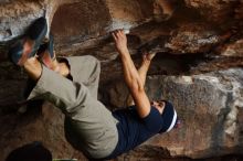 Bouldering in Hueco Tanks on 11/26/2019 with Blue Lizard Climbing and Yoga

Filename: SRM_20191126_1614320.jpg
Aperture: f/4.0
Shutter Speed: 1/250
Body: Canon EOS-1D Mark II
Lens: Canon EF 50mm f/1.8 II