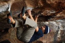 Bouldering in Hueco Tanks on 11/26/2019 with Blue Lizard Climbing and Yoga

Filename: SRM_20191126_1614340.jpg
Aperture: f/4.0
Shutter Speed: 1/250
Body: Canon EOS-1D Mark II
Lens: Canon EF 50mm f/1.8 II