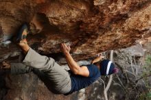 Bouldering in Hueco Tanks on 11/26/2019 with Blue Lizard Climbing and Yoga

Filename: SRM_20191126_1614430.jpg
Aperture: f/4.0
Shutter Speed: 1/250
Body: Canon EOS-1D Mark II
Lens: Canon EF 50mm f/1.8 II