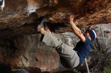 Bouldering in Hueco Tanks on 11/26/2019 with Blue Lizard Climbing and Yoga

Filename: SRM_20191126_1615310.jpg
Aperture: f/4.0
Shutter Speed: 1/250
Body: Canon EOS-1D Mark II
Lens: Canon EF 50mm f/1.8 II