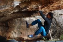 Bouldering in Hueco Tanks on 11/26/2019 with Blue Lizard Climbing and Yoga

Filename: SRM_20191126_1616070.jpg
Aperture: f/3.2
Shutter Speed: 1/250
Body: Canon EOS-1D Mark II
Lens: Canon EF 50mm f/1.8 II