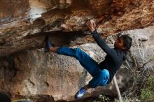 Bouldering in Hueco Tanks on 11/26/2019 with Blue Lizard Climbing and Yoga

Filename: SRM_20191126_1616071.jpg
Aperture: f/3.2
Shutter Speed: 1/250
Body: Canon EOS-1D Mark II
Lens: Canon EF 50mm f/1.8 II