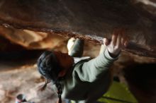 Bouldering in Hueco Tanks on 11/26/2019 with Blue Lizard Climbing and Yoga

Filename: SRM_20191126_1626400.jpg
Aperture: f/3.2
Shutter Speed: 1/250
Body: Canon EOS-1D Mark II
Lens: Canon EF 50mm f/1.8 II