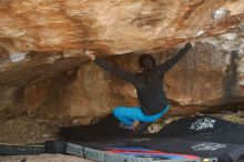 Bouldering in Hueco Tanks on 11/26/2019 with Blue Lizard Climbing and Yoga

Filename: SRM_20191126_1641221.jpg
Aperture: f/4.5
Shutter Speed: 1/250
Body: Canon EOS-1D Mark II
Lens: Canon EF 50mm f/1.8 II