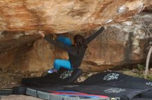 Bouldering in Hueco Tanks on 11/26/2019 with Blue Lizard Climbing and Yoga

Filename: SRM_20191126_1641222.jpg
Aperture: f/4.5
Shutter Speed: 1/250
Body: Canon EOS-1D Mark II
Lens: Canon EF 50mm f/1.8 II