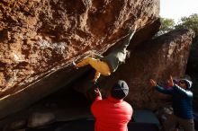 Bouldering in Hueco Tanks on 11/26/2019 with Blue Lizard Climbing and Yoga

Filename: SRM_20191126_1656400.jpg
Aperture: f/5.6
Shutter Speed: 1/250
Body: Canon EOS-1D Mark II
Lens: Canon EF 16-35mm f/2.8 L
