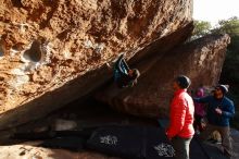 Bouldering in Hueco Tanks on 11/26/2019 with Blue Lizard Climbing and Yoga

Filename: SRM_20191126_1702470.jpg
Aperture: f/5.0
Shutter Speed: 1/250
Body: Canon EOS-1D Mark II
Lens: Canon EF 16-35mm f/2.8 L