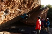 Bouldering in Hueco Tanks on 11/26/2019 with Blue Lizard Climbing and Yoga

Filename: SRM_20191126_1702480.jpg
Aperture: f/5.0
Shutter Speed: 1/250
Body: Canon EOS-1D Mark II
Lens: Canon EF 16-35mm f/2.8 L