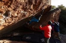 Bouldering in Hueco Tanks on 11/26/2019 with Blue Lizard Climbing and Yoga

Filename: SRM_20191126_1702550.jpg
Aperture: f/5.6
Shutter Speed: 1/250
Body: Canon EOS-1D Mark II
Lens: Canon EF 16-35mm f/2.8 L