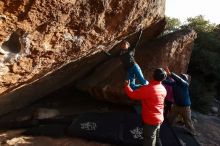 Bouldering in Hueco Tanks on 11/26/2019 with Blue Lizard Climbing and Yoga

Filename: SRM_20191126_1702551.jpg
Aperture: f/5.6
Shutter Speed: 1/250
Body: Canon EOS-1D Mark II
Lens: Canon EF 16-35mm f/2.8 L