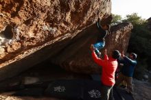 Bouldering in Hueco Tanks on 11/26/2019 with Blue Lizard Climbing and Yoga

Filename: SRM_20191126_1702580.jpg
Aperture: f/5.6
Shutter Speed: 1/250
Body: Canon EOS-1D Mark II
Lens: Canon EF 16-35mm f/2.8 L