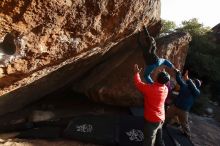 Bouldering in Hueco Tanks on 11/26/2019 with Blue Lizard Climbing and Yoga

Filename: SRM_20191126_1702590.jpg
Aperture: f/5.6
Shutter Speed: 1/250
Body: Canon EOS-1D Mark II
Lens: Canon EF 16-35mm f/2.8 L
