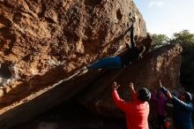 Bouldering in Hueco Tanks on 11/26/2019 with Blue Lizard Climbing and Yoga

Filename: SRM_20191126_1703050.jpg
Aperture: f/6.3
Shutter Speed: 1/250
Body: Canon EOS-1D Mark II
Lens: Canon EF 16-35mm f/2.8 L