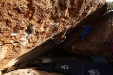 Bouldering in Hueco Tanks on 11/26/2019 with Blue Lizard Climbing and Yoga

Filename: SRM_20191126_1704350.jpg
Aperture: f/5.0
Shutter Speed: 1/250
Body: Canon EOS-1D Mark II
Lens: Canon EF 16-35mm f/2.8 L