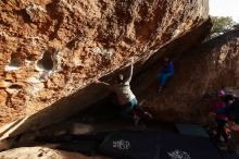 Bouldering in Hueco Tanks on 11/26/2019 with Blue Lizard Climbing and Yoga

Filename: SRM_20191126_1704370.jpg
Aperture: f/5.0
Shutter Speed: 1/250
Body: Canon EOS-1D Mark II
Lens: Canon EF 16-35mm f/2.8 L