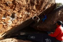 Bouldering in Hueco Tanks on 11/26/2019 with Blue Lizard Climbing and Yoga

Filename: SRM_20191126_1704430.jpg
Aperture: f/5.0
Shutter Speed: 1/250
Body: Canon EOS-1D Mark II
Lens: Canon EF 16-35mm f/2.8 L