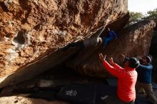 Bouldering in Hueco Tanks on 11/26/2019 with Blue Lizard Climbing and Yoga

Filename: SRM_20191126_1704490.jpg
Aperture: f/5.6
Shutter Speed: 1/250
Body: Canon EOS-1D Mark II
Lens: Canon EF 16-35mm f/2.8 L