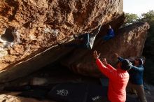 Bouldering in Hueco Tanks on 11/26/2019 with Blue Lizard Climbing and Yoga

Filename: SRM_20191126_1704540.jpg
Aperture: f/5.6
Shutter Speed: 1/250
Body: Canon EOS-1D Mark II
Lens: Canon EF 16-35mm f/2.8 L