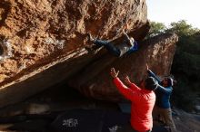 Bouldering in Hueco Tanks on 11/26/2019 with Blue Lizard Climbing and Yoga

Filename: SRM_20191126_1704590.jpg
Aperture: f/5.6
Shutter Speed: 1/250
Body: Canon EOS-1D Mark II
Lens: Canon EF 16-35mm f/2.8 L