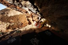 Bouldering in Hueco Tanks on 11/26/2019 with Blue Lizard Climbing and Yoga

Filename: SRM_20191126_1709370.jpg
Aperture: f/6.3
Shutter Speed: 1/250
Body: Canon EOS-1D Mark II
Lens: Canon EF 16-35mm f/2.8 L