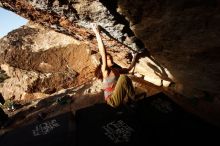 Bouldering in Hueco Tanks on 11/26/2019 with Blue Lizard Climbing and Yoga

Filename: SRM_20191126_1709371.jpg
Aperture: f/6.3
Shutter Speed: 1/250
Body: Canon EOS-1D Mark II
Lens: Canon EF 16-35mm f/2.8 L