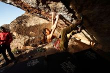 Bouldering in Hueco Tanks on 11/26/2019 with Blue Lizard Climbing and Yoga

Filename: SRM_20191126_1709460.jpg
Aperture: f/6.3
Shutter Speed: 1/250
Body: Canon EOS-1D Mark II
Lens: Canon EF 16-35mm f/2.8 L