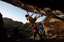 Bouldering in Hueco Tanks on 11/26/2019 with Blue Lizard Climbing and Yoga

Filename: SRM_20191126_1711550.jpg
Aperture: f/10.0
Shutter Speed: 1/250
Body: Canon EOS-1D Mark II
Lens: Canon EF 16-35mm f/2.8 L