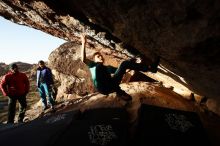 Bouldering in Hueco Tanks on 11/26/2019 with Blue Lizard Climbing and Yoga

Filename: SRM_20191126_1712390.jpg
Aperture: f/6.3
Shutter Speed: 1/250
Body: Canon EOS-1D Mark II
Lens: Canon EF 16-35mm f/2.8 L