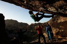 Bouldering in Hueco Tanks on 11/26/2019 with Blue Lizard Climbing and Yoga

Filename: SRM_20191126_1713040.jpg
Aperture: f/10.0
Shutter Speed: 1/250
Body: Canon EOS-1D Mark II
Lens: Canon EF 16-35mm f/2.8 L