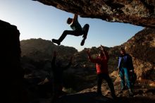 Bouldering in Hueco Tanks on 11/26/2019 with Blue Lizard Climbing and Yoga

Filename: SRM_20191126_1713110.jpg
Aperture: f/11.0
Shutter Speed: 1/250
Body: Canon EOS-1D Mark II
Lens: Canon EF 16-35mm f/2.8 L