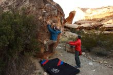 Bouldering in Hueco Tanks on 11/26/2019 with Blue Lizard Climbing and Yoga

Filename: SRM_20191126_1741120.jpg
Aperture: f/5.6
Shutter Speed: 1/250
Body: Canon EOS-1D Mark II
Lens: Canon EF 16-35mm f/2.8 L