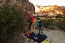 Bouldering in Hueco Tanks on 11/26/2019 with Blue Lizard Climbing and Yoga

Filename: SRM_20191126_1746440.jpg
Aperture: f/5.0
Shutter Speed: 1/250
Body: Canon EOS-1D Mark II
Lens: Canon EF 16-35mm f/2.8 L