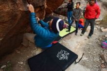 Bouldering in Hueco Tanks on 11/26/2019 with Blue Lizard Climbing and Yoga

Filename: SRM_20191126_1749180.jpg
Aperture: f/3.5
Shutter Speed: 1/250
Body: Canon EOS-1D Mark II
Lens: Canon EF 16-35mm f/2.8 L