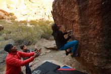 Bouldering in Hueco Tanks on 11/26/2019 with Blue Lizard Climbing and Yoga

Filename: SRM_20191126_1750470.jpg
Aperture: f/4.5
Shutter Speed: 1/250
Body: Canon EOS-1D Mark II
Lens: Canon EF 16-35mm f/2.8 L