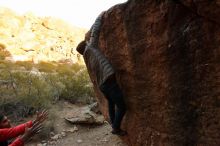 Bouldering in Hueco Tanks on 11/26/2019 with Blue Lizard Climbing and Yoga

Filename: SRM_20191126_1751131.jpg
Aperture: f/5.0
Shutter Speed: 1/250
Body: Canon EOS-1D Mark II
Lens: Canon EF 16-35mm f/2.8 L