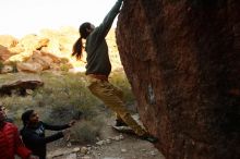 Bouldering in Hueco Tanks on 11/26/2019 with Blue Lizard Climbing and Yoga

Filename: SRM_20191126_1751380.jpg
Aperture: f/5.6
Shutter Speed: 1/250
Body: Canon EOS-1D Mark II
Lens: Canon EF 16-35mm f/2.8 L