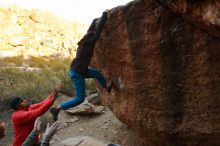 Bouldering in Hueco Tanks on 11/26/2019 with Blue Lizard Climbing and Yoga

Filename: SRM_20191126_1752231.jpg
Aperture: f/4.5
Shutter Speed: 1/250
Body: Canon EOS-1D Mark II
Lens: Canon EF 16-35mm f/2.8 L