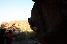 Bouldering in Hueco Tanks on 11/26/2019 with Blue Lizard Climbing and Yoga

Filename: SRM_20191126_1753000.jpg
Aperture: f/6.3
Shutter Speed: 1/250
Body: Canon EOS-1D Mark II
Lens: Canon EF 16-35mm f/2.8 L