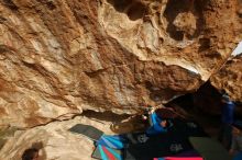 Bouldering in Hueco Tanks on 11/27/2019 with Blue Lizard Climbing and Yoga

Filename: SRM_20191127_0952200.jpg
Aperture: f/9.0
Shutter Speed: 1/250
Body: Canon EOS-1D Mark II
Lens: Canon EF 16-35mm f/2.8 L