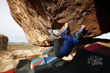 Bouldering in Hueco Tanks on 11/27/2019 with Blue Lizard Climbing and Yoga

Filename: SRM_20191127_0954320.jpg
Aperture: f/8.0
Shutter Speed: 1/250
Body: Canon EOS-1D Mark II
Lens: Canon EF 16-35mm f/2.8 L