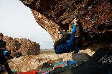 Bouldering in Hueco Tanks on 11/27/2019 with Blue Lizard Climbing and Yoga

Filename: SRM_20191127_0956300.jpg
Aperture: f/9.0
Shutter Speed: 1/250
Body: Canon EOS-1D Mark II
Lens: Canon EF 16-35mm f/2.8 L