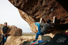 Bouldering in Hueco Tanks on 11/27/2019 with Blue Lizard Climbing and Yoga

Filename: SRM_20191127_0957130.jpg
Aperture: f/8.0
Shutter Speed: 1/250
Body: Canon EOS-1D Mark II
Lens: Canon EF 16-35mm f/2.8 L