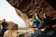 Bouldering in Hueco Tanks on 11/27/2019 with Blue Lizard Climbing and Yoga

Filename: SRM_20191127_0957200.jpg
Aperture: f/8.0
Shutter Speed: 1/250
Body: Canon EOS-1D Mark II
Lens: Canon EF 16-35mm f/2.8 L