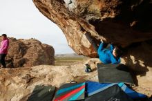 Bouldering in Hueco Tanks on 11/27/2019 with Blue Lizard Climbing and Yoga

Filename: SRM_20191127_0958430.jpg
Aperture: f/9.0
Shutter Speed: 1/250
Body: Canon EOS-1D Mark II
Lens: Canon EF 16-35mm f/2.8 L