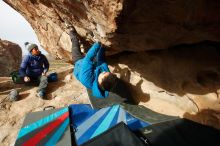 Bouldering in Hueco Tanks on 11/27/2019 with Blue Lizard Climbing and Yoga

Filename: SRM_20191127_1003080.jpg
Aperture: f/7.1
Shutter Speed: 1/250
Body: Canon EOS-1D Mark II
Lens: Canon EF 16-35mm f/2.8 L